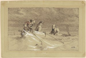 Estudio para "Pesca de Sábalo" de William Tylee Ranney