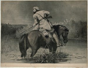 El último disparo de los tramperos (litografía) de William Tylee Ranney