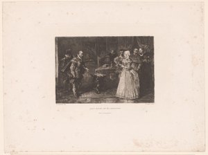 Alva visita a la regente Margarita de Parma, 1567 Visita de Alba a la institutriz (título sobre objeto) de William Unger