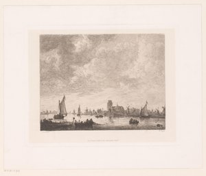 Vista del Merwede frente a Dordrecht de William Unger
