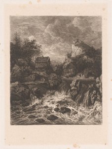 paisaje con cascada de William Unger