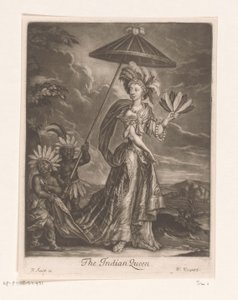 Retrato de Anne Bracegirdle como reina La reina india (título sobre objeto) de William Vincent