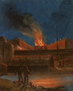 Disturbios de Bristol: La quema de la cárcel, c.1831 de William W. Wheatley
