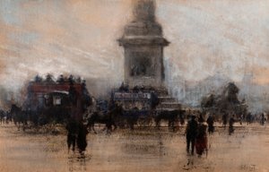 Trafalgar Square (acuarela) de William Walcot