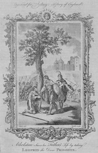 Athelstan salva la vida de su padre tomando prisionero a Leofrid el Danés, 1773 de William Walker