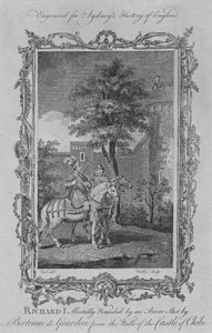 Ricardo I herido mortalmente por una flecha disparada por Bertram de Gourdon desde los muros del castillo de C de William Walker