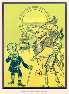 "Me siento sabio, de hecho," dijo el espantapájaros. de "El maravilloso mago de Oz" por L. Frank Baum de William Wallace Denslow