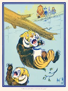 “El árbol cayó con un estruendo en el abismo” de “El maravilloso mago de Oz” de L. Frank Baum