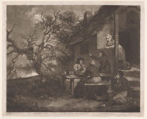 Hombres hablando en una posada no. XIII Conversación Marineros (título sobre objeto)