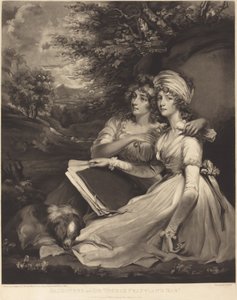 Hijas de Sir Thomas Frankland Bart (Las Hermanas) de William Ward after John Hoppner