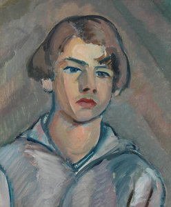 Retrato de un joven con el pelo largo de William Watson Peploe