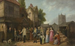 Escena fuera de una posada, quizás en Long Ashton, Bristol, c.1824
