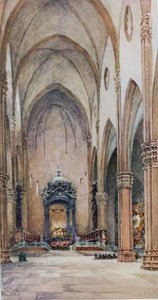Bolonia. Interior de S. Petronio (litografía en color)