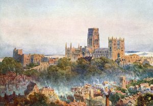 Canterbury desde el ferrocarril (litografía en color)