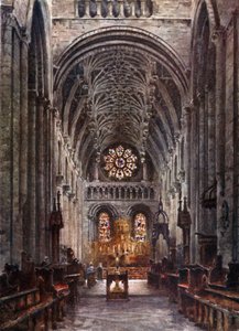 Oxford, Christchurch. Interior de la nave (litografía en color)