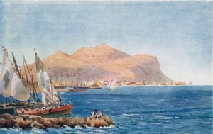 Palermo. Mte Pelligrino (litografía en color)