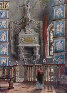Rimini. Tumba de Isotta en la Catedral (litografía en color) de William Wiehe Collins