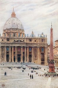 Roma. S. Pedro (litografía en color) de William Wiehe Collins