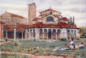 Torcello. Sta Fosca y Catedral (litografía en color) de William Wiehe Collins