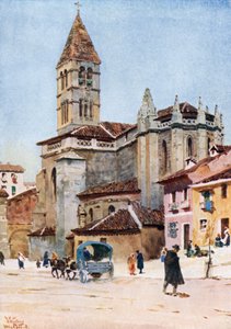 Valladolid, Santa Maria la Antigua (colour litho)
