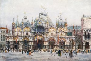 Venecia. San Marcos (litografía en color) de William Wiehe Collins