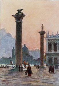 Venecia. El León de San Marcos (litografía en color) de William Wiehe Collins