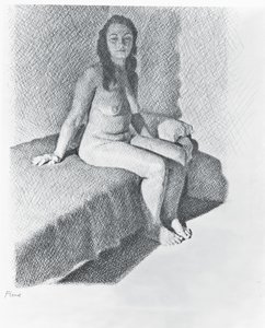 Desnudo sentado