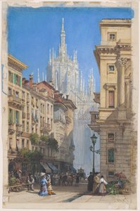 El Duomo en Milán desde una calle lateral
