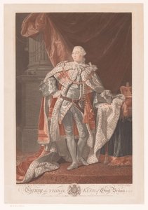 Retrato de Jorge III del Reino Unido Jorge III, rey de Gran Bretaña (título sobre objeto)