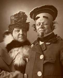 Harry Nicholls y Herbert Campbell, actores británicos la Reina y el Rey, 1888 de William and Daniel Downey