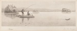 Sin título (Pesca en balsa de troncos)