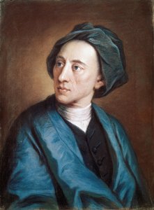Retrato del poeta británico Alexander Pope con turbante