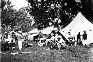 Campamento del Ejército Indio Británico, c.1860s de Willoughby Wallace Hooper