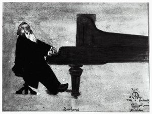 El compositor alemán Johannes Brahms (Hamburgo) de Willy von Beckerath