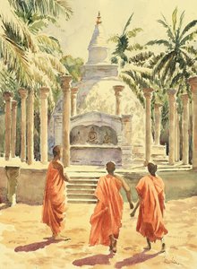 761 Monjes niños visitan Mihintale de Wilson Clive