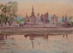 871 Atardecer, Wat Maharthat, Sukhotai de Wilson Clive