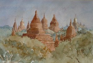 941 Amanecer en Bagan, hacia Ananda