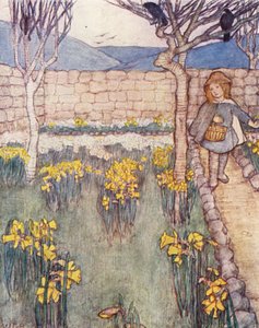 Libro infantil de jardinería: Narcisos (litografía en color) de Winifred Cayley Robinson