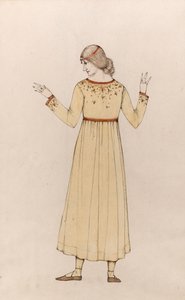 Autorretrato (pluma y tinta con aguada sobre papel) de Winifred Knights