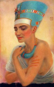 Nefertiti, reina egipcia antigua de la dinastía XVIII, siglo XIV a.C. 1926