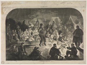 Un vivac fino en el Potomac, 1861