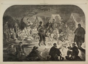 A Bivouac Fire on the Potomac, de Harper