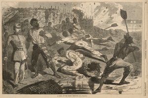 Un proyectil en las trincheras rebeldes, de Harper de Winslow Homer