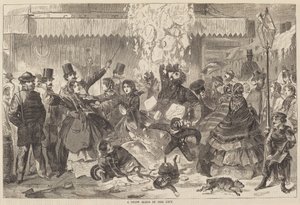 Un deslizamiento de nieve en la ciudad, publicado 1860