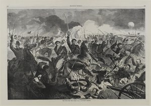 Una Guerra por la Unión 1862 - Una Carga de Caballería de Winslow Homer