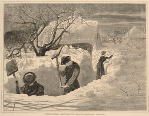 A Winter Morning--Shovelling Out, de Every Saturday, 14 de enero de 1871 de Winslow Homer