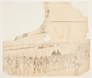Una columna de infantería en marcha