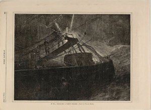 En el mar: señalización de un barco de vapor que pasa de Winslow Homer
