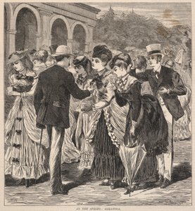 En el manantial: Saratoga, de Hearth and Home, 28 de agosto de 1869 de Winslow Homer