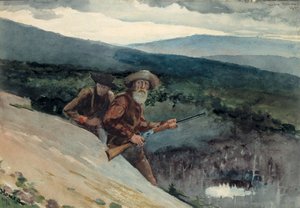 Caza del oso, Prospect Rock de Winslow Homer
